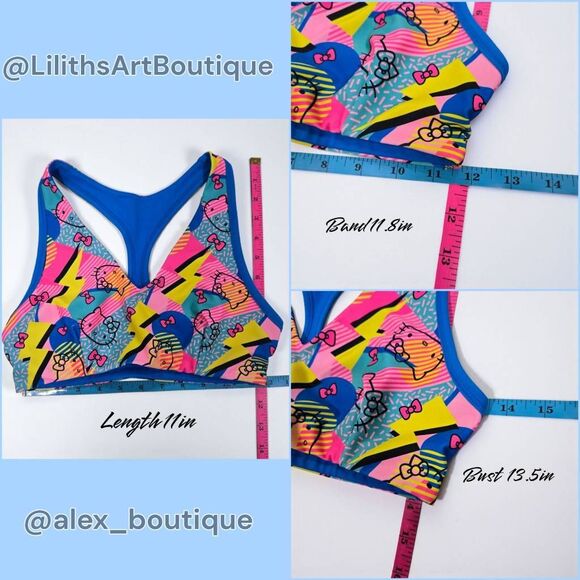 Zumba X Hello Kitty & Friends Reversible Bra Blue Lightning Size M (G016) - Picture 7 of 8